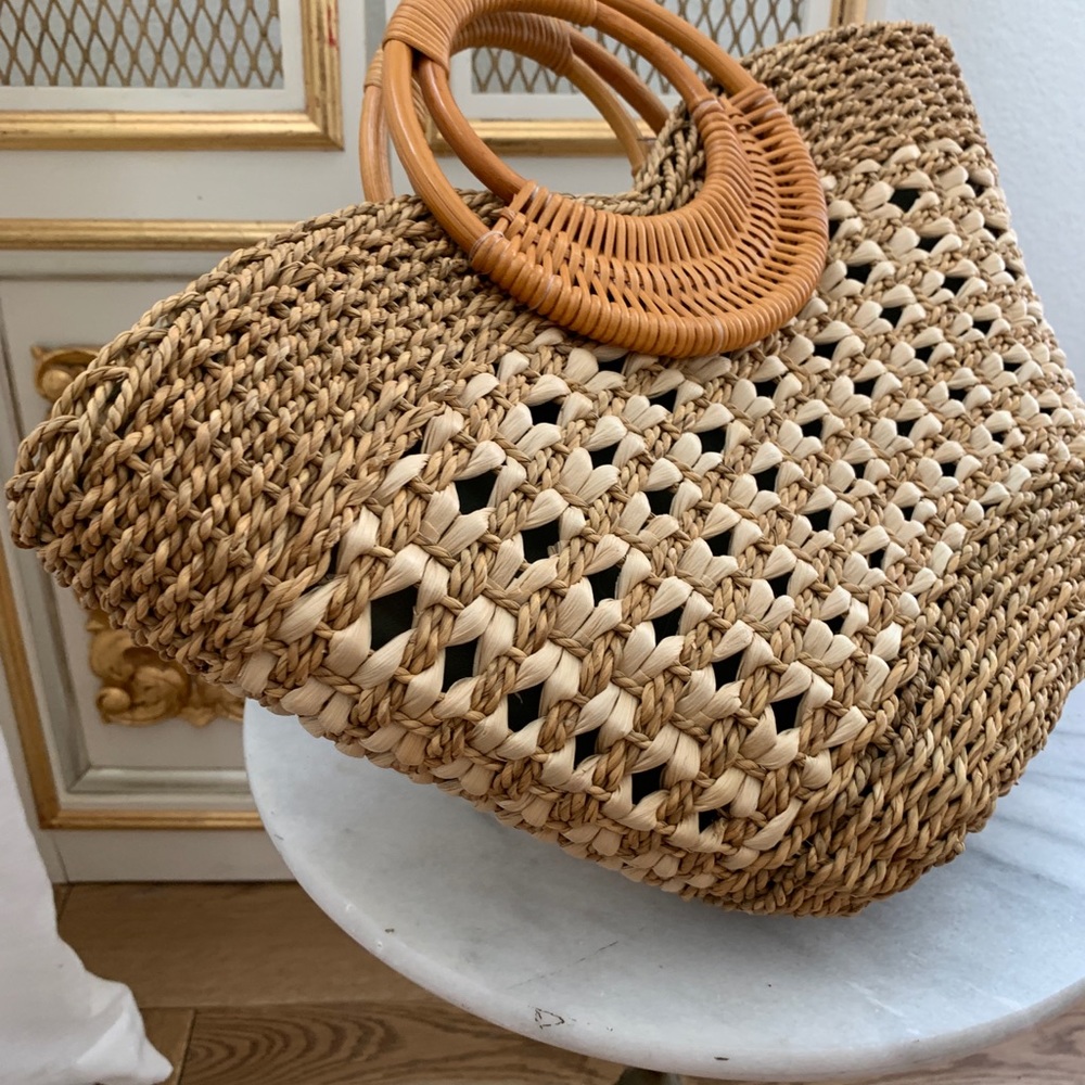 Xsetmar Straw Bag Lined Multi Color - image 6